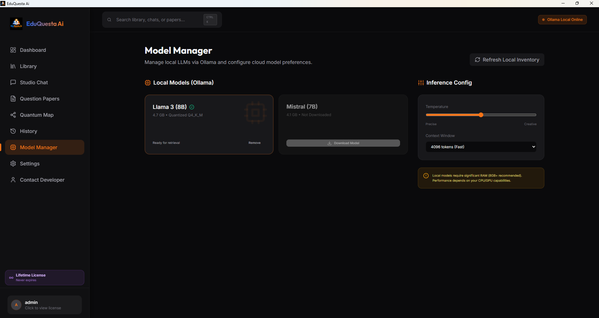 EduQuesta AI Model Manager